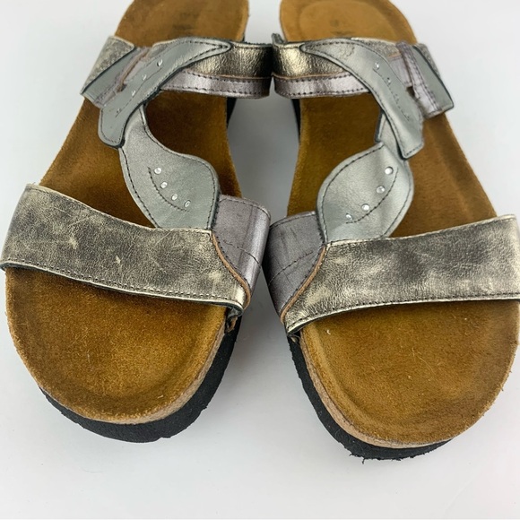 NAOT Kimberly Wedge Metallic Distressed Sandals EU42/L11 - Picture 5 of 11